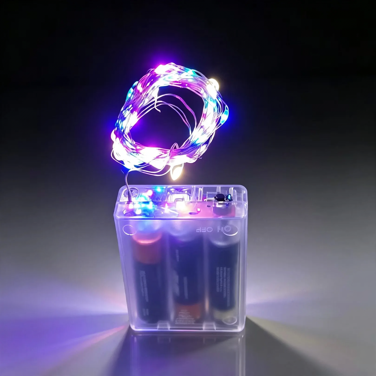 LED-Kupferdraht-Lichterkette mit Batteriebox
