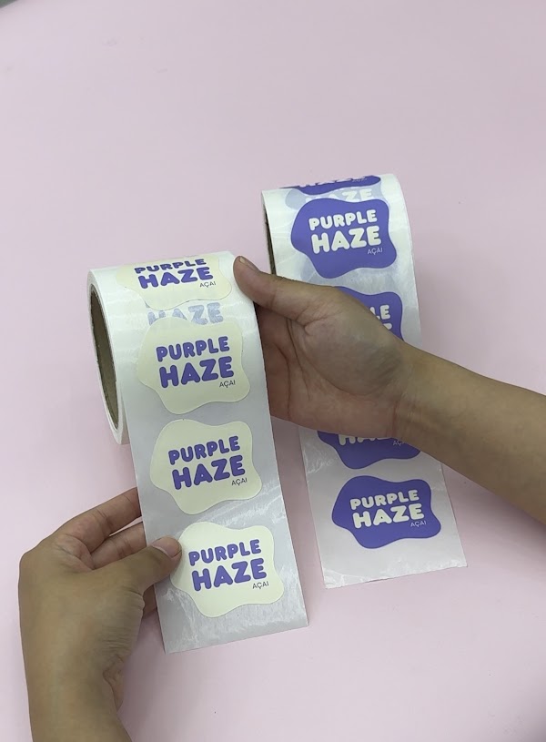 Labels on Rolls printed in Melbourne by Sticky Sitch