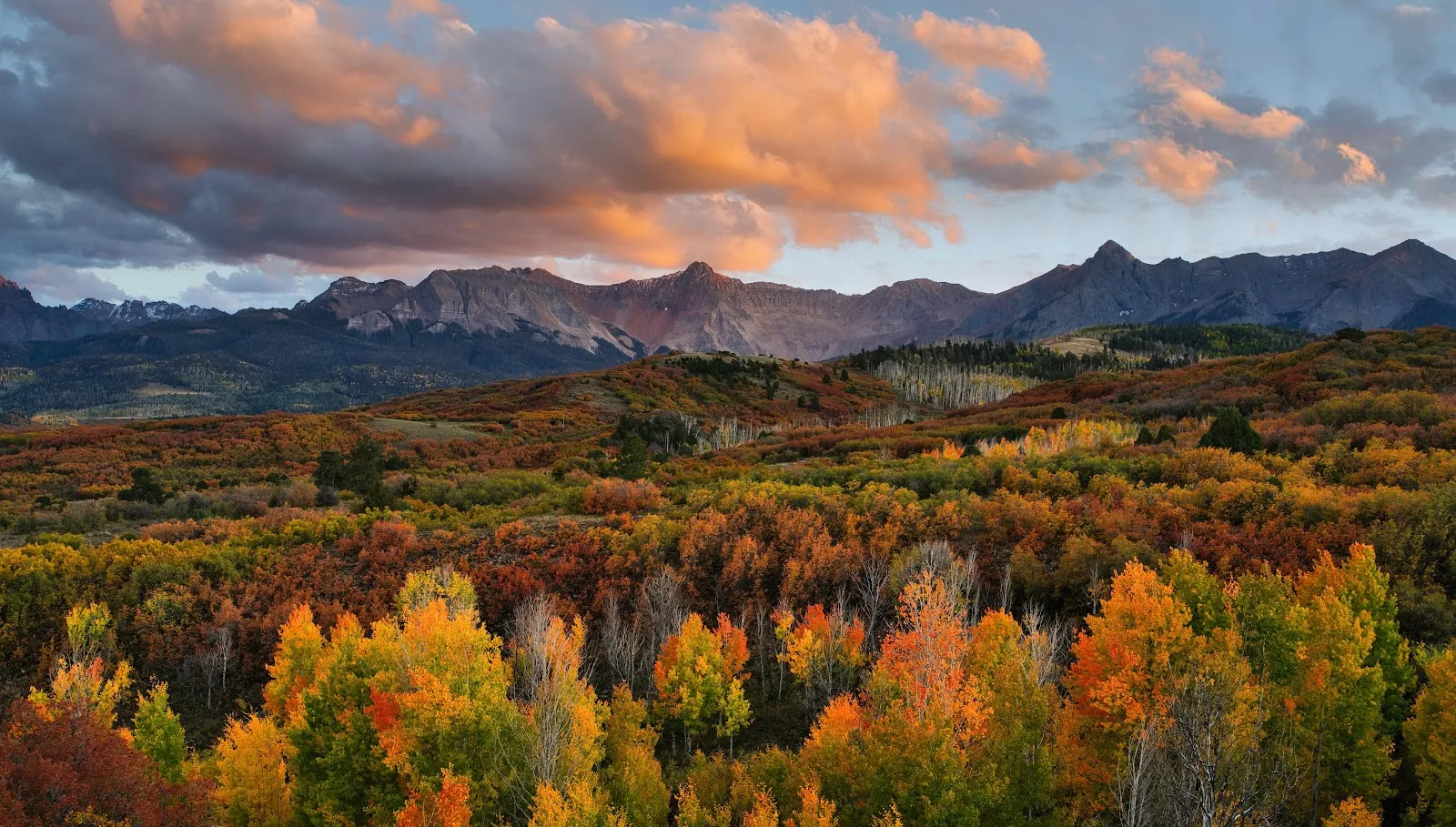 Colorful Autumn Mountain Valley - Landscape Photography 5K Wallpaper (6144x3492)