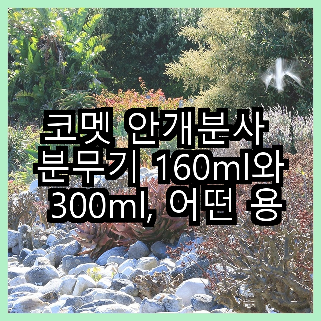 코멧 안개분사 분무기 160ml와 300ml, 어떤 용도가 더 적합할까? 썸네일