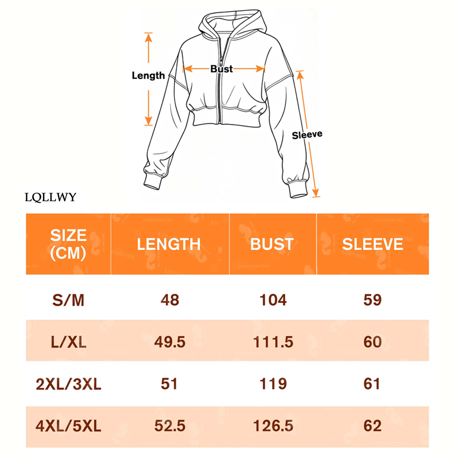 AOP Belly-baring zipper sweatshirt