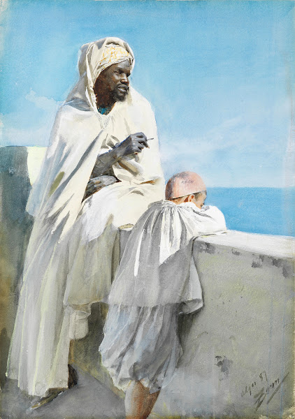 Man and boy in Algiers