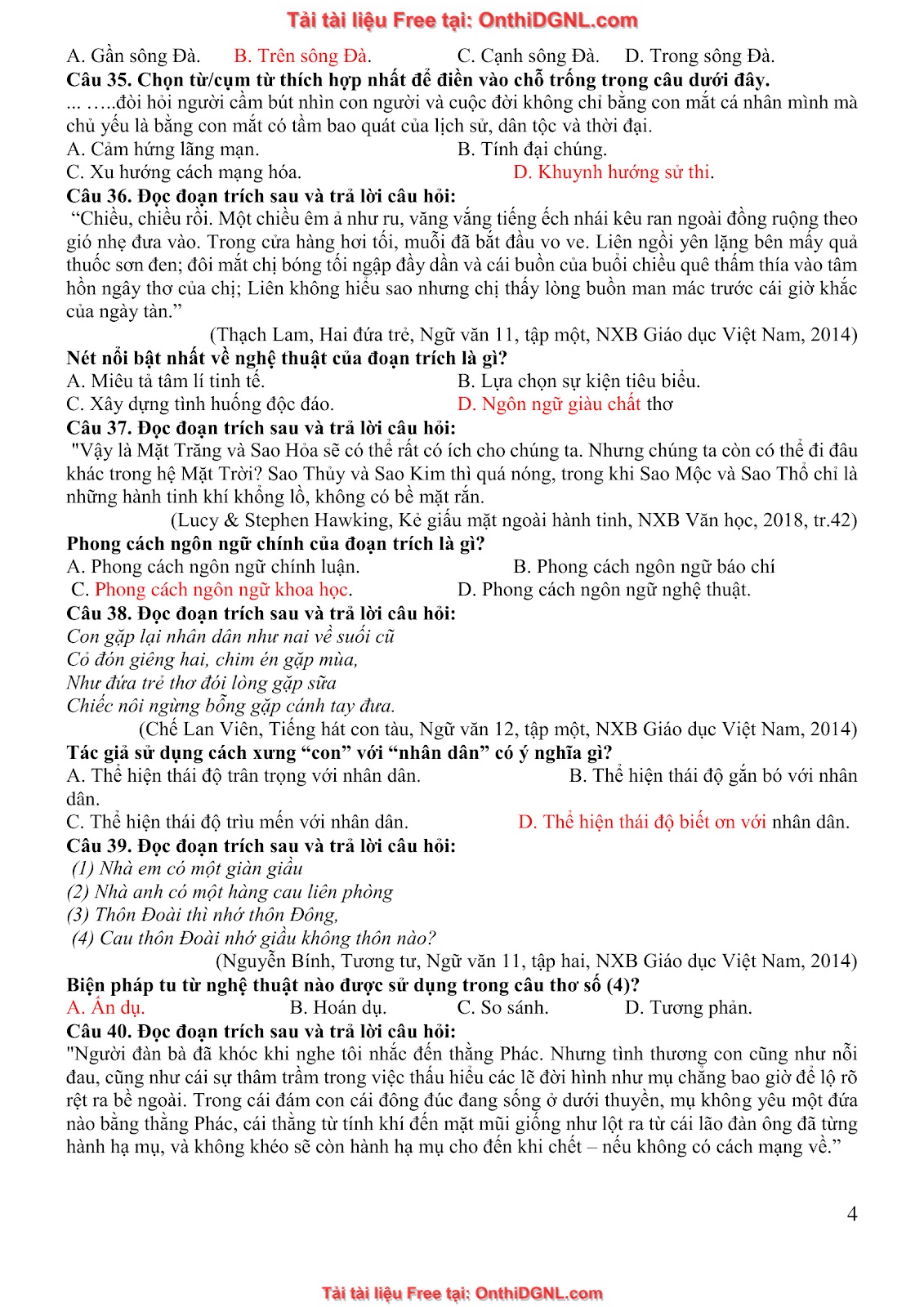 39 Đề ôn HSA - ĐỊnh tính