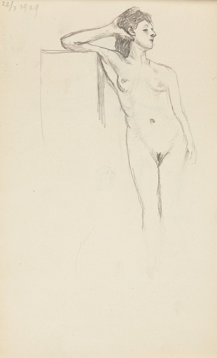 akt stojącej kobiety 1909