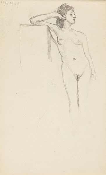 akt stojącej kobiety 1909