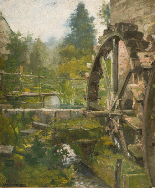 Romantic water mill