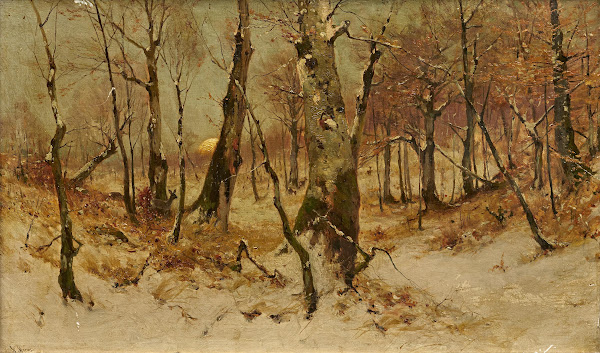 Dusk in Wintry Forest 1890