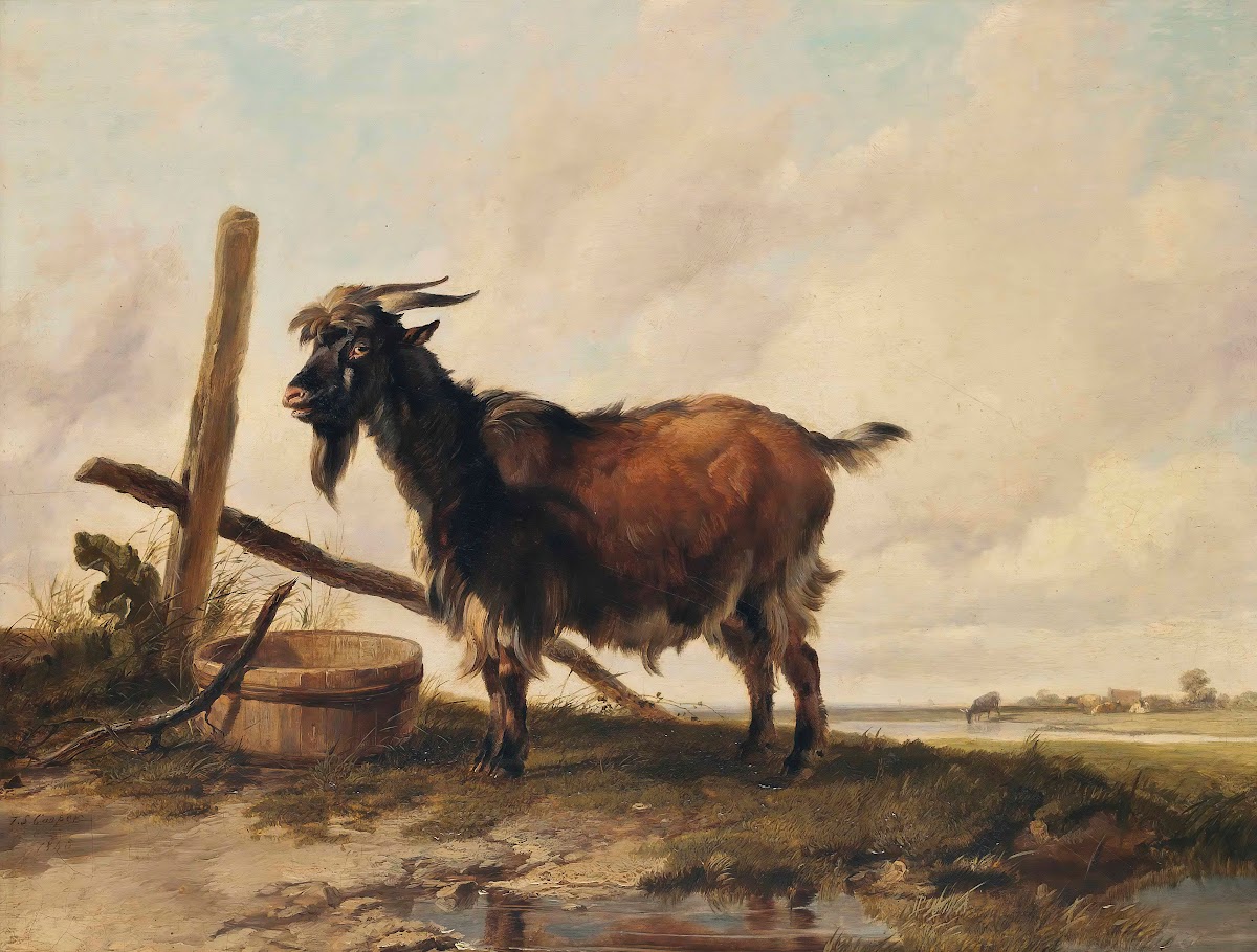 A Goat In A Landscape Cattle Beyond 1845