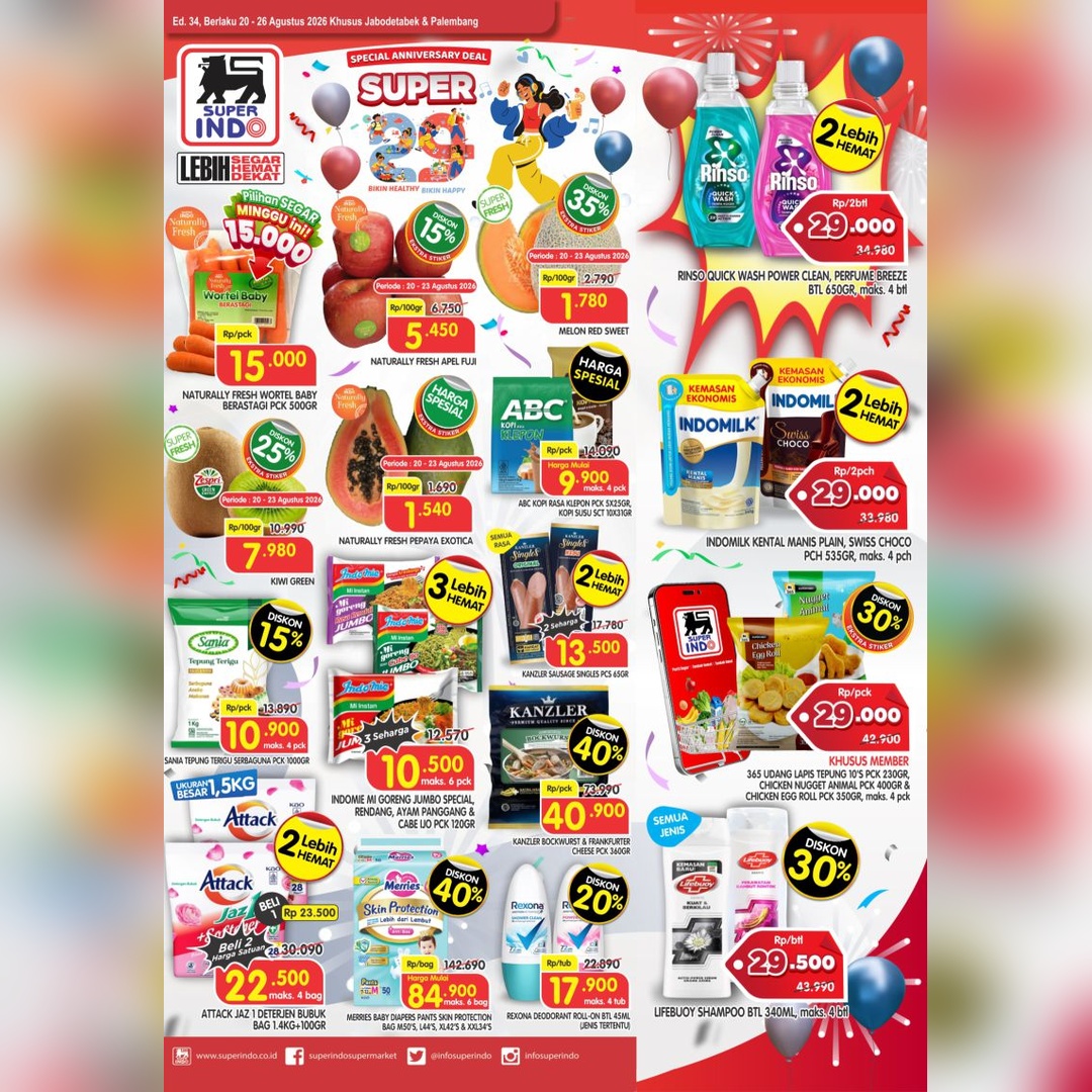 Katalog Super Hemat Jabodetabek, Palembang
