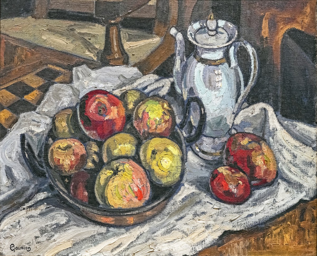 Still life with apples