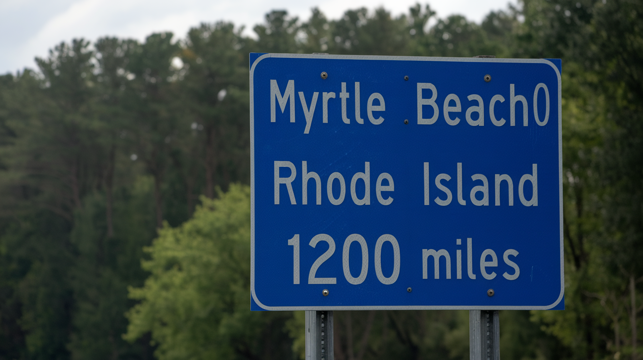 Distance from Myrtle Beach to Rhode Island: Miles & Travel Tips