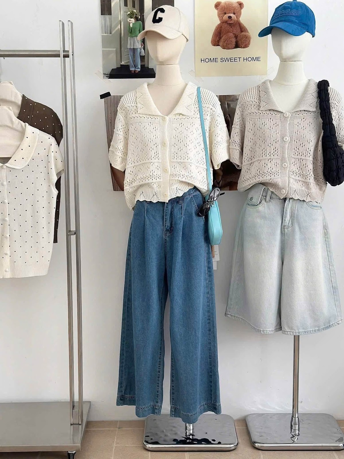 Áo len ngắn tay cổ bẻ nút XONXEN SHOP 80757 – Image 5