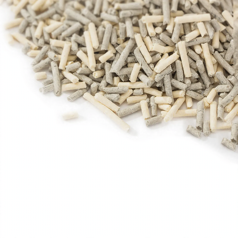 Tofu cat litter with activated charcoal and odor control