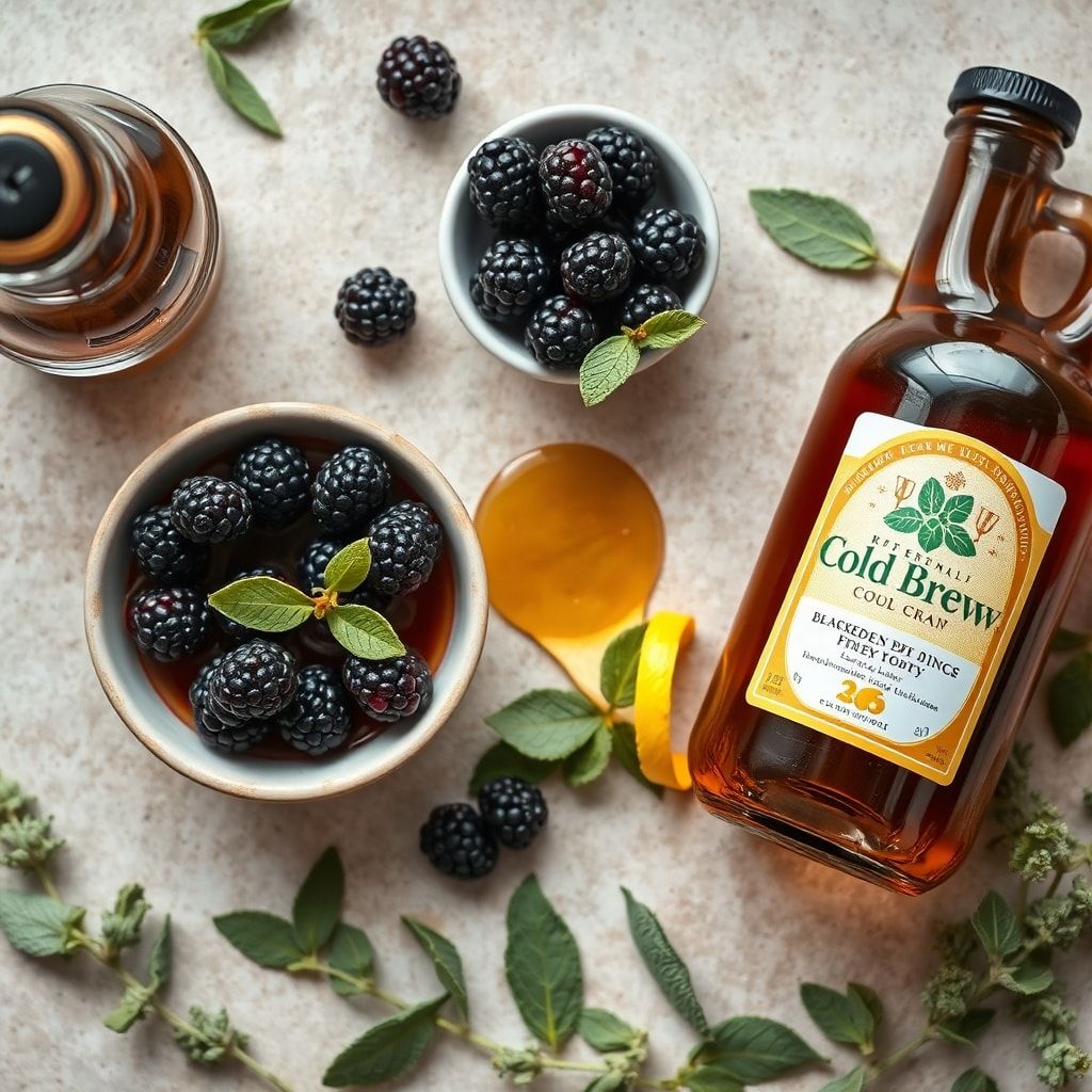 Ingredients for Refreshing Blackberry Sage Cold Brew Recipe You’ll Love (Easy, 5-Minute Prep)