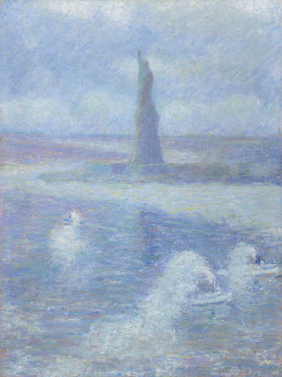 Statue of Liberty NY in Mist 1899