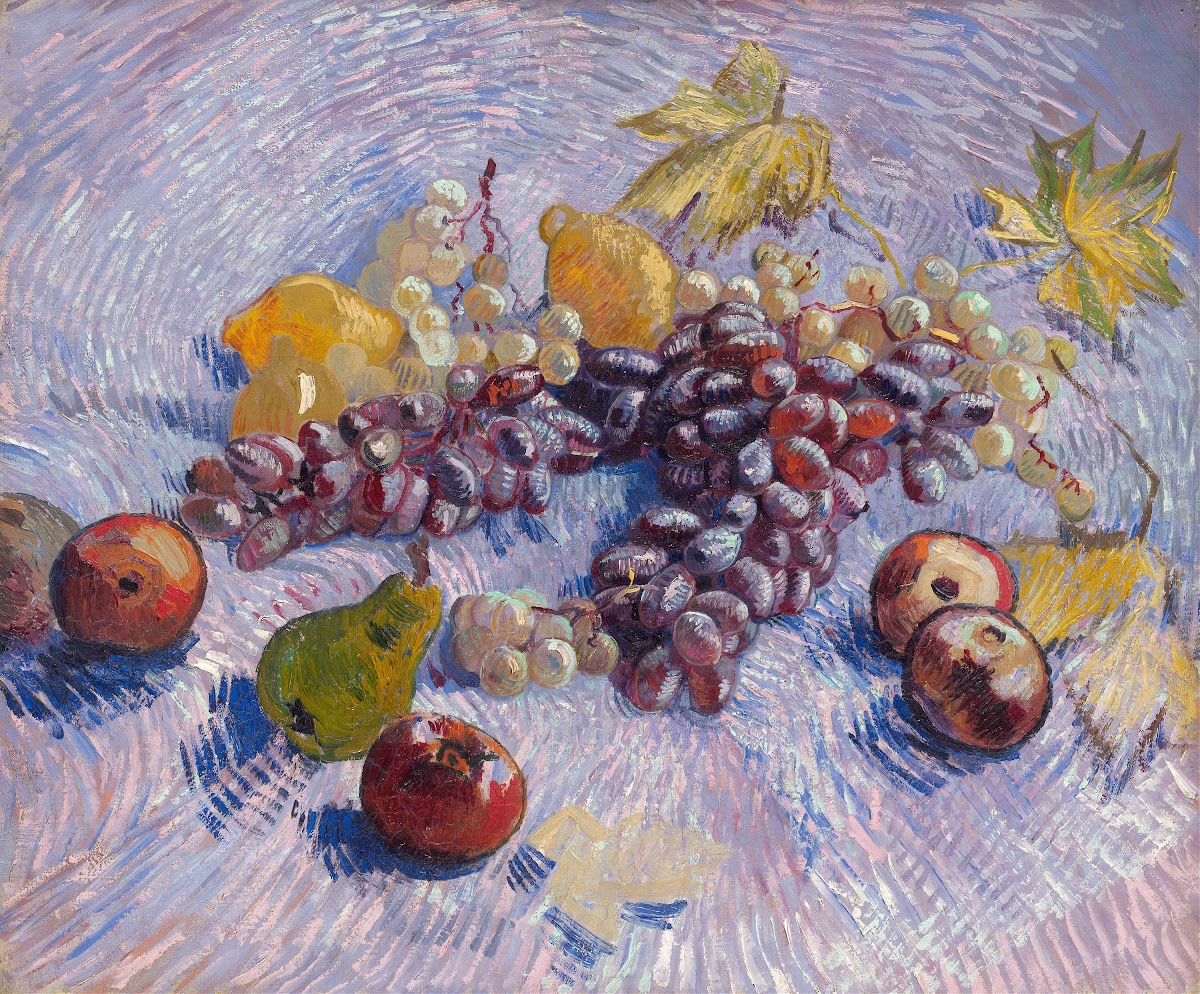Grapes Lemons Pears and Apples 1887
