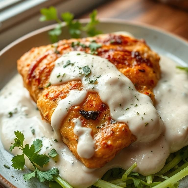 Turkish Chicken with Creamy White Sauce (Easy Dinner): Quick & Comforting Family Dinner finished