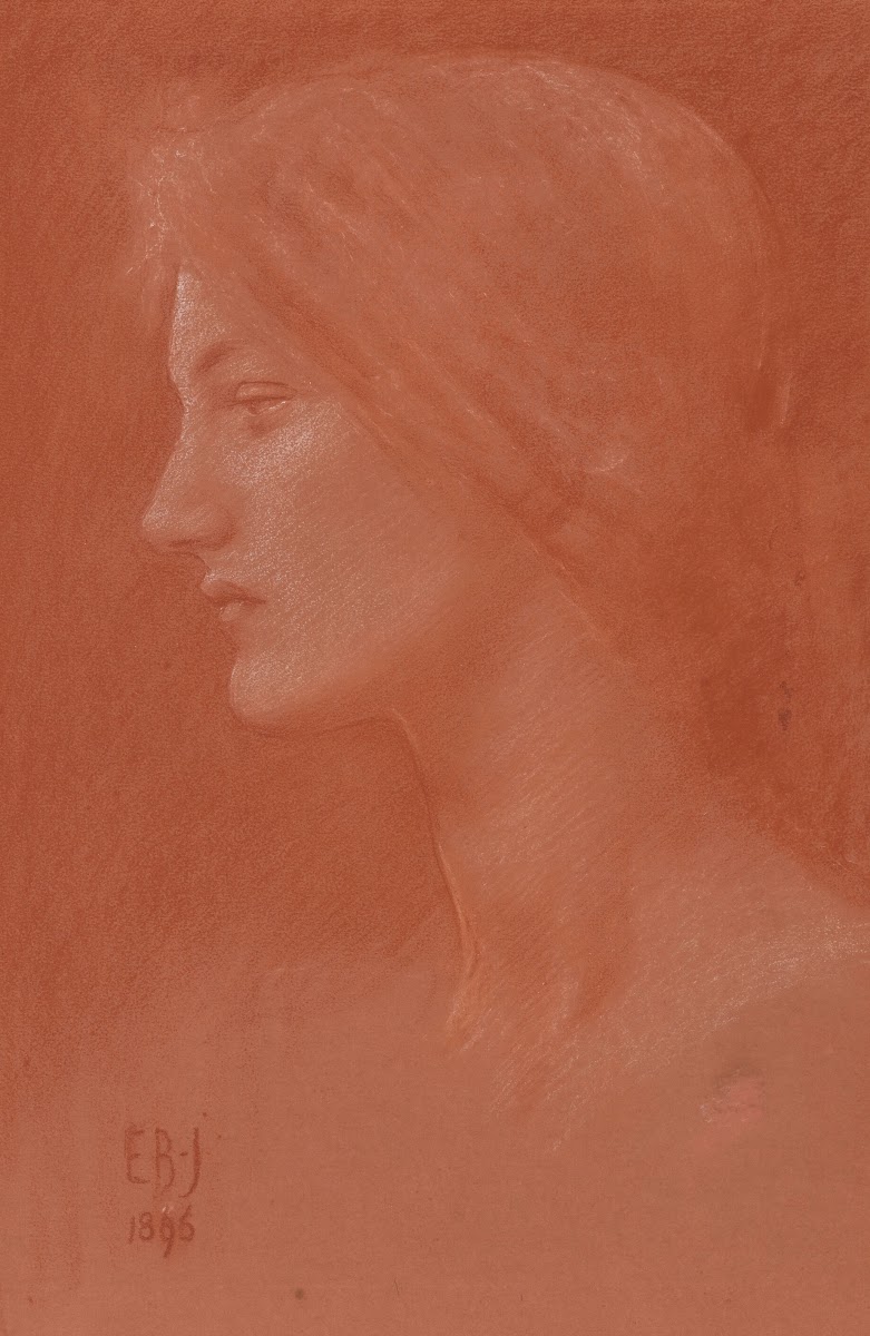 Head of a young girl in profile to the left for a Sea Nymph in Perseus and the S