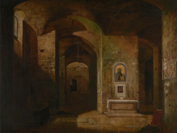De crypte van de basiliek San Martino ai Monti in Rome