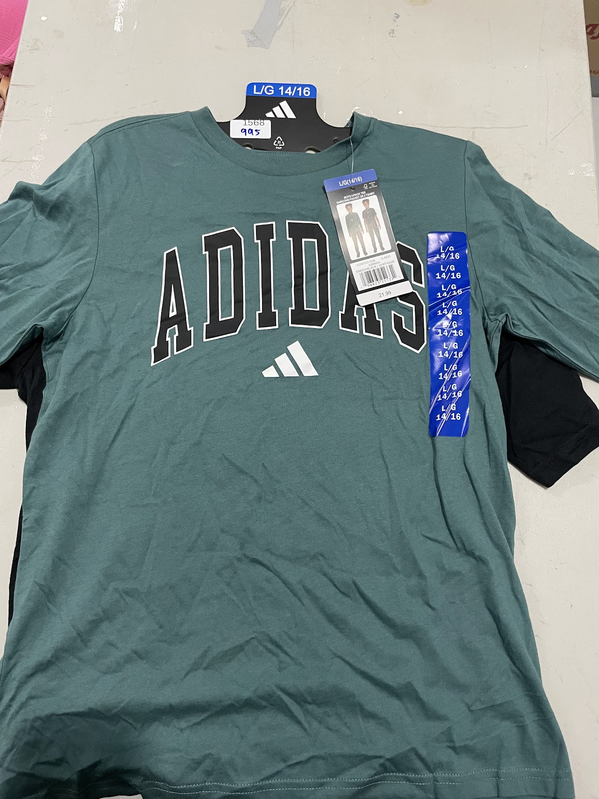 Adidas Kids Longsleeve 2pack Green Black L #1568