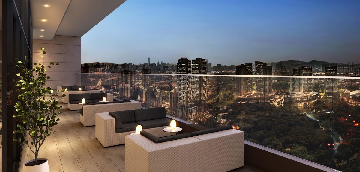 Park Green Pavilion Bukit Jalil — rooftop terrace night