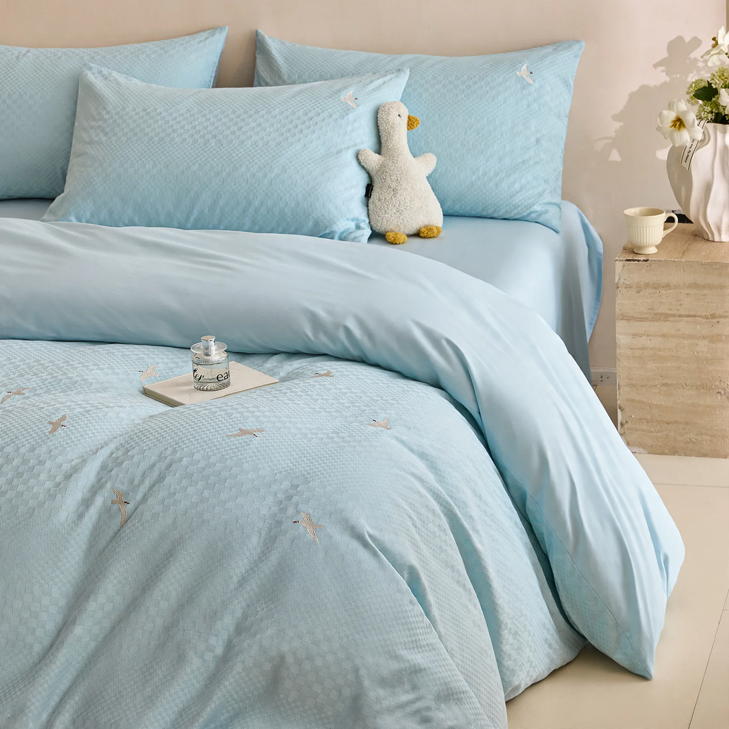 Cotton bedding set, 4-piece, cartoon pattern