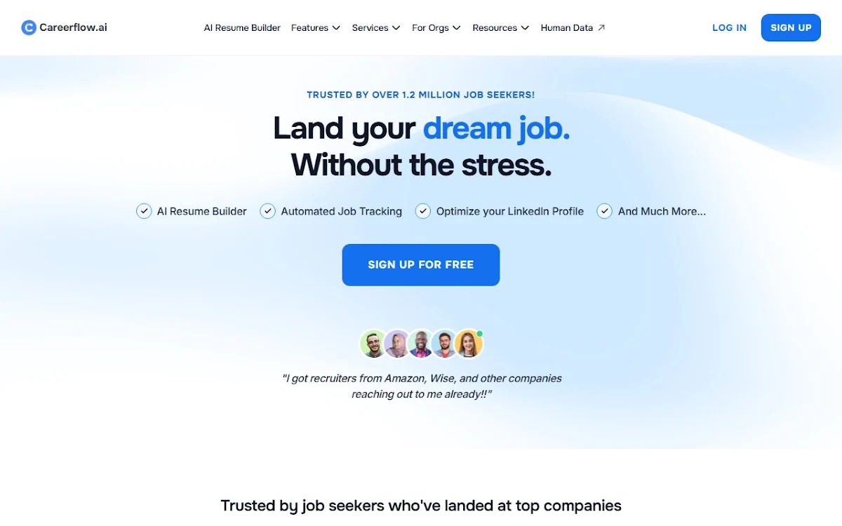 Captura de Careerflow.ai