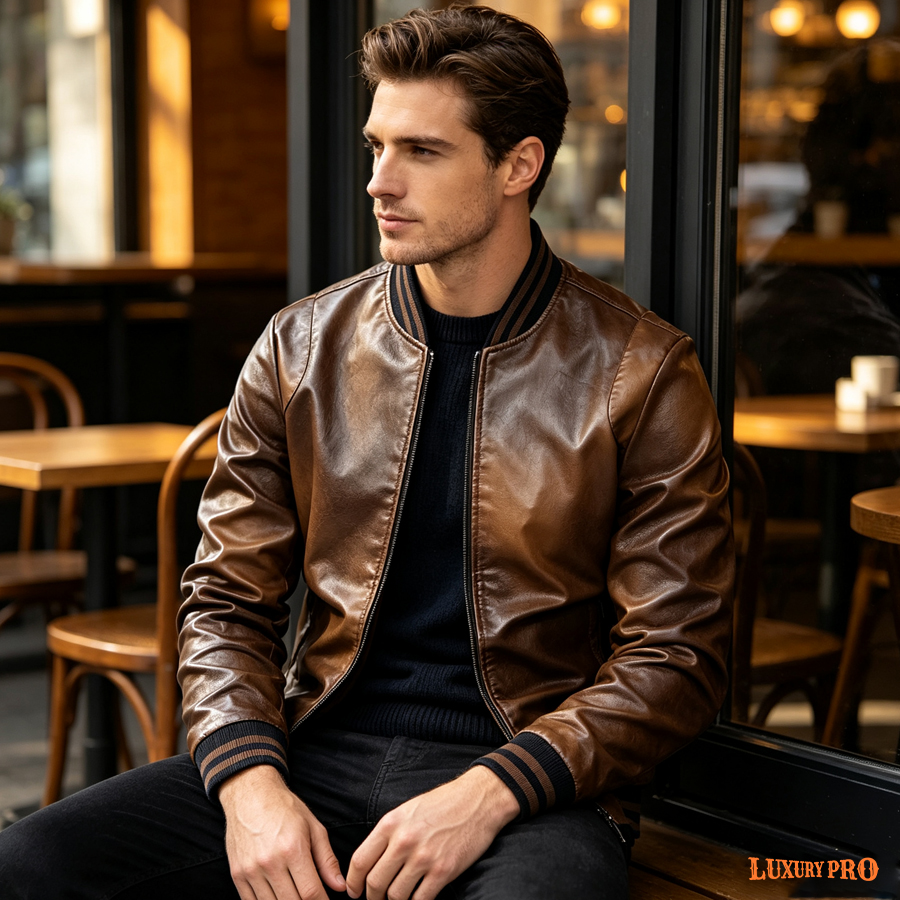2D distressed baseball jacket