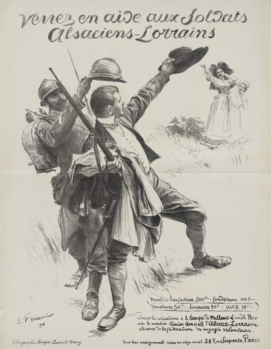 Venez en aide aux soldats alsaciens lorrains 1916