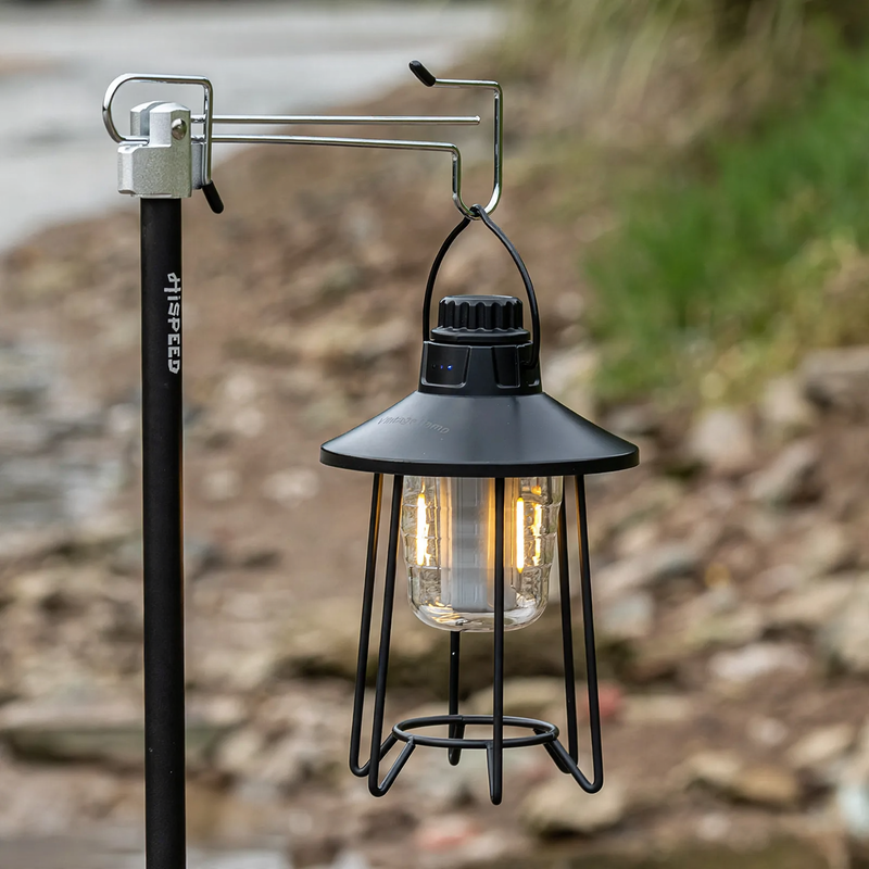 Camping lamp LED, rechargeable, retro design
