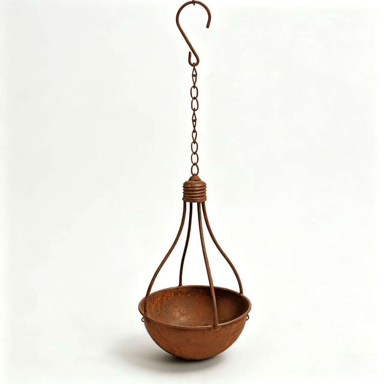 Bulb-shaped birdhouse made of iron