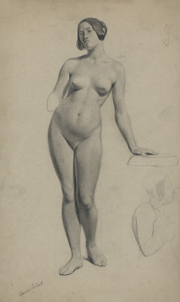Academic nude of a standing woman 19th century