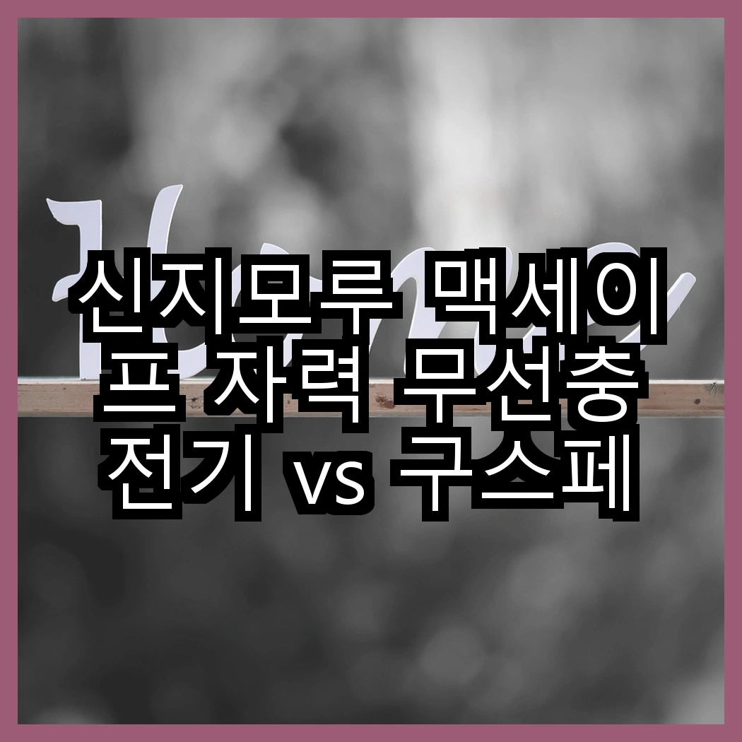 신지모루 맥세이프 자력 무선충전기 vs 구스페리 38W 시거잭 충전기, 당신의 차량에 어떤 선택이 더 맞을까요? 썸네일