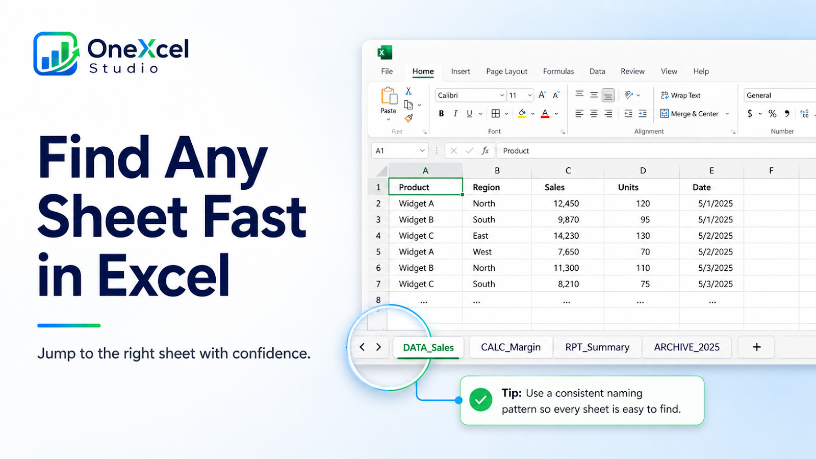Find Any Sheet Fast in Excel