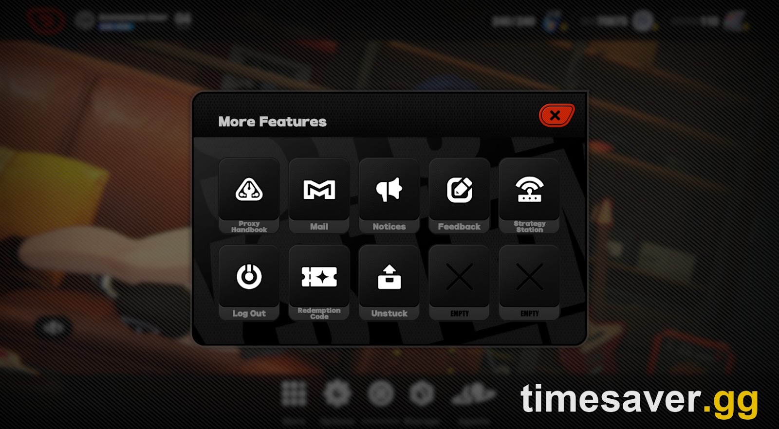 Zenless Zone Zero More Features menu with the Redemption Code button