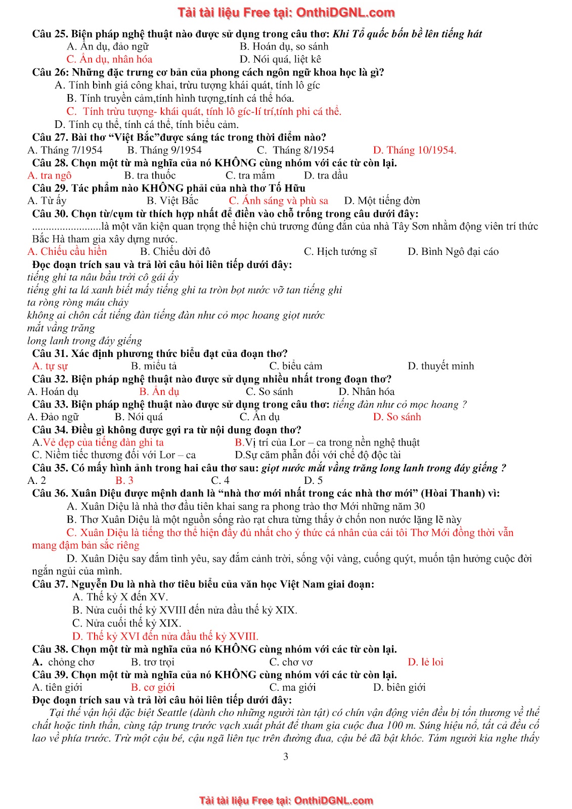 39 Đề ôn HSA - ĐỊnh tính