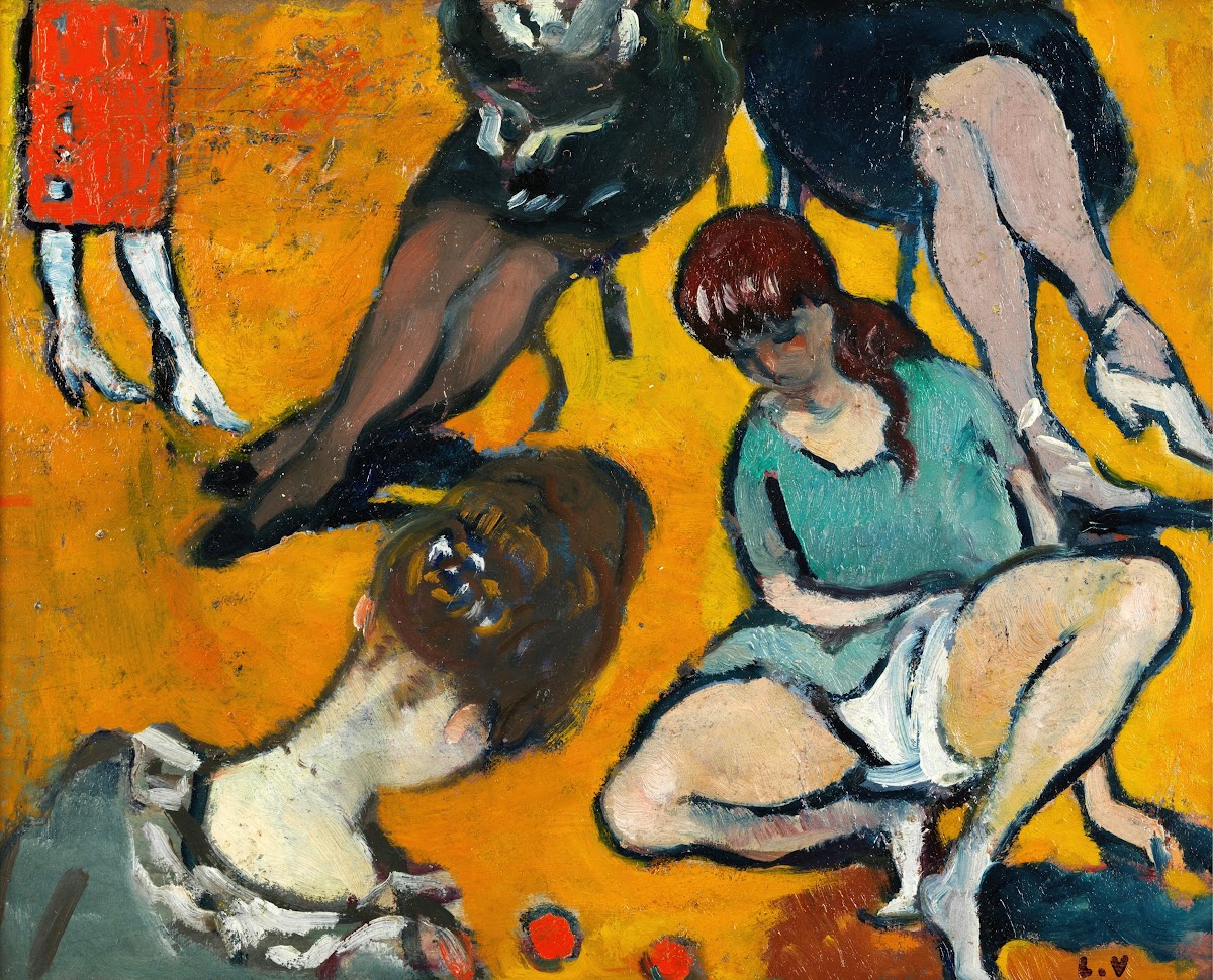 Fillette jouant au bois 1919