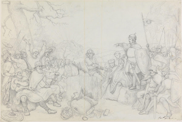 Olav den hellige omstyrter Torsbildet på Hundorp 1843