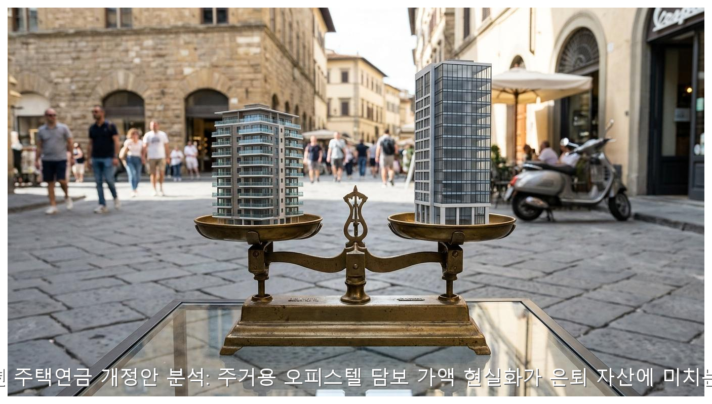2026년 주택연금 개정안 분석: 주거용 오피스텔 담보 가액 현실화가 은퇴 자산에 미치는 영향 핵심 안내 및 분석 인포그래픽 (5)