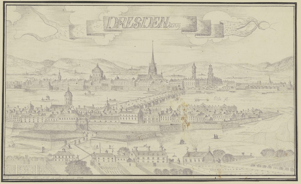 Ansicht von Dresden von Osten 1770