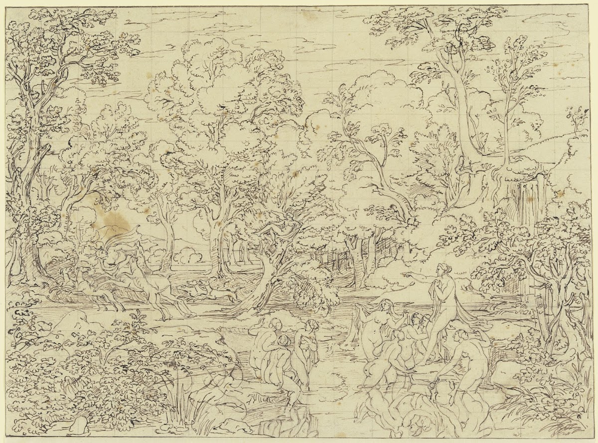 Landschaft mit Diana und Aktäon ca 1832