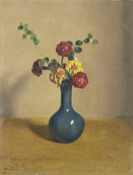 Afrikaantjes in een blauw vaasje 1885   1922