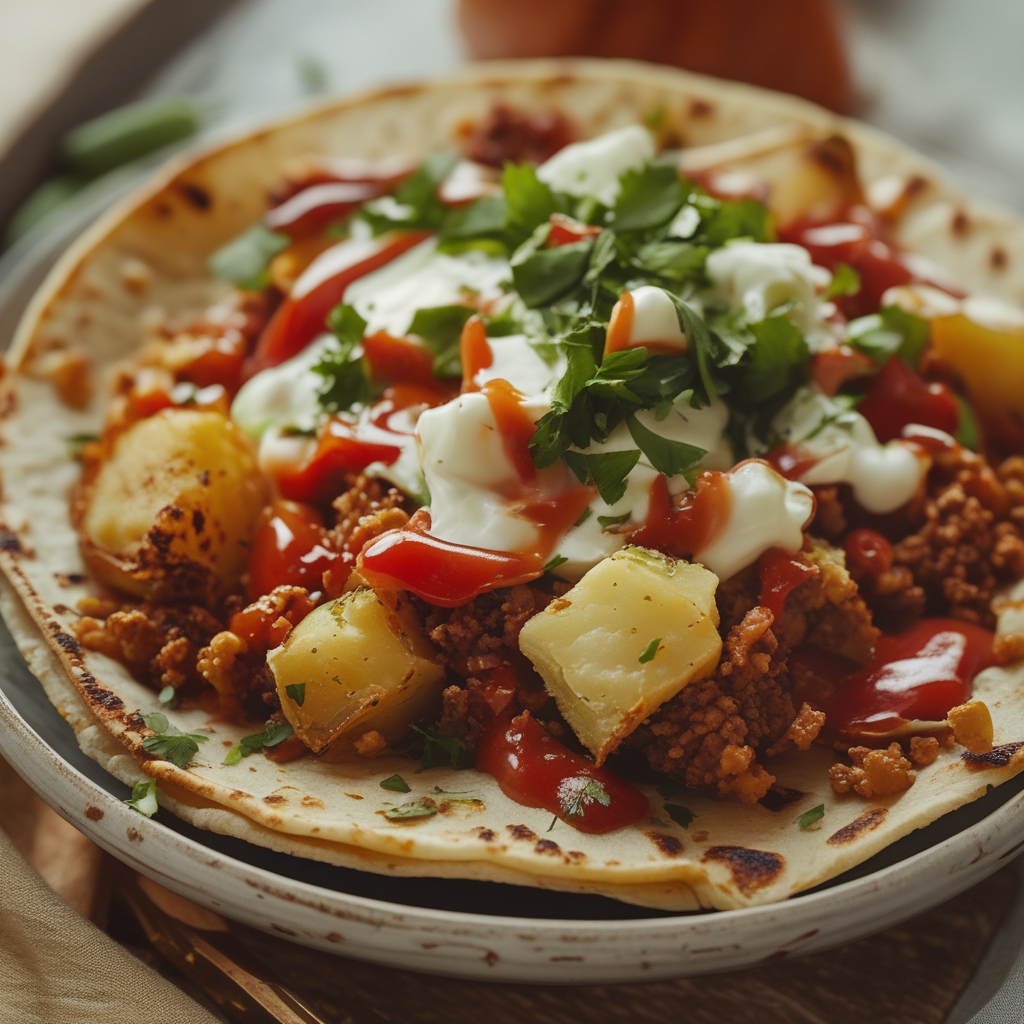 Loaded Potato Taco Bowl Recipe - Easy & Flavorful Weeknight Meal finished