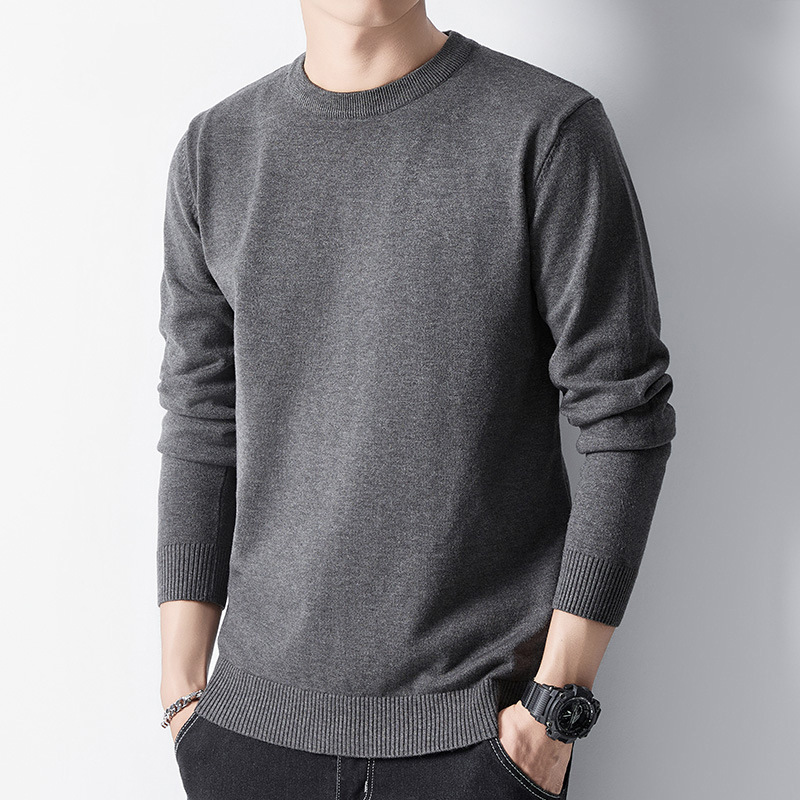 Men's sweater with roll neck, lined