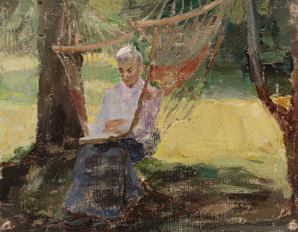 In a hammock  Portrait of Maria Rubtsov in Maryino 1908