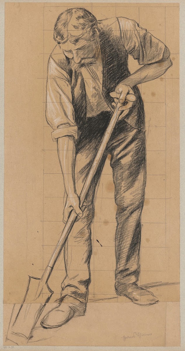 Man digging with a spade 1901