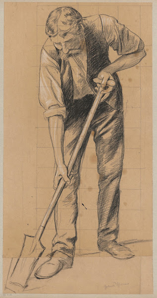 Man digging with a spade 1901