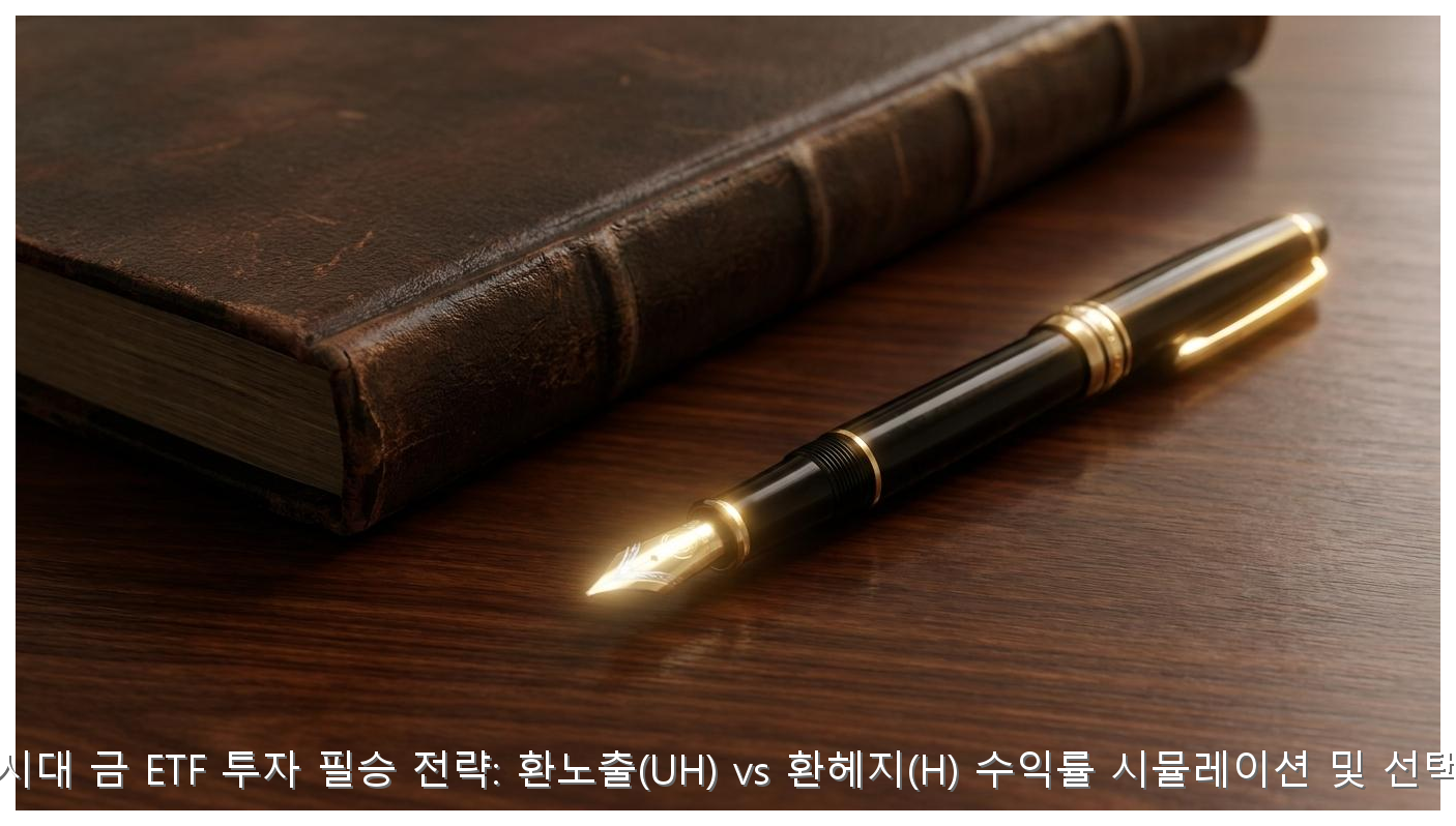 고환율 시대 금 ETF 투자 필승 전략: 환노출(UH) vs 환헤지(H) 수익률 시뮬레이션 및 선택 가이드 핵심 안내 및 분석 인포그래픽 (5)