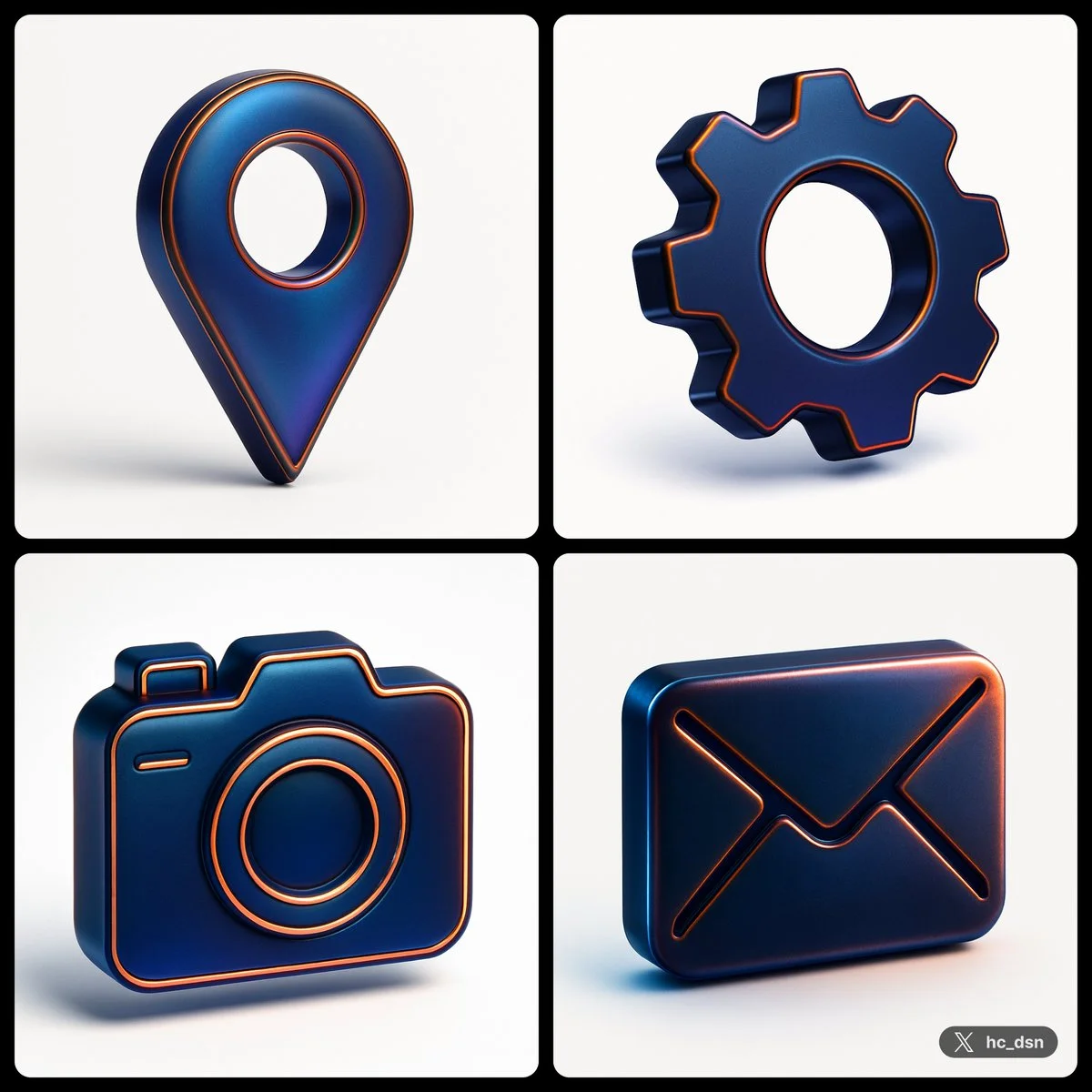 Icono vectorial con relación de aspecto 1:1 - Base azul oscuro