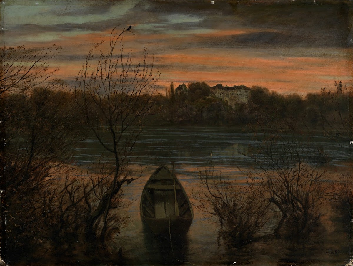 Einsamer Kahn 1880
